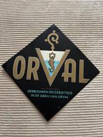 Blikken Orval bord 1971 te koop, Verzamelen, Ophalen of Verzenden, Gebruikt, Reclamebord