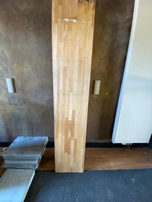 Massief eiken planken (90 stuks), Doe-het-zelf en Bouw, Hout en Planken, Gebruikt, Plank, Eiken, Minder dan 200 cm, Minder dan 25 mm