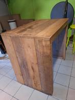Hoge steigerhouten tafel, Ophalen, Zo goed als nieuw