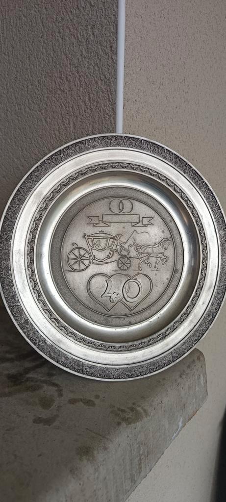 Belle assiette étain, Antiquités & Art, Antiquités | Étain, Enlèvement ou Envoi