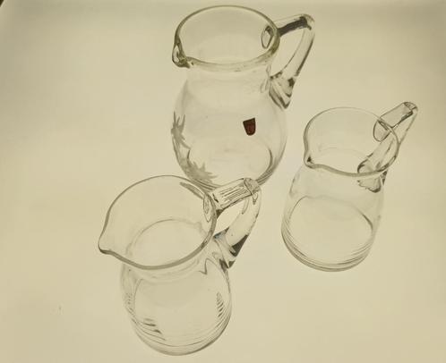 3 vintage karafjes Edelweiss - Oostenrijk - OPRUIMING!, Antiek en Kunst, Antiek | Glaswerk en Kristal, Ophalen of Verzenden