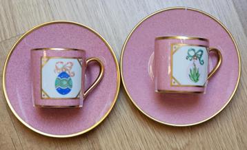 2 Tasses Porcelaine Puiforcat Limoges rare vintage 