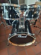 Pearl export jet black compleet drumstel + nieuwe vellen, Muziek en Instrumenten, Instrumenten | Toebehoren, Zo goed als nieuw