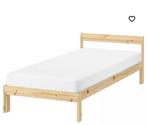 Eenpersoonsbed (bed, lattenbodem, matras), Huis en Inrichting, Slaapkamer | Bedden, Ophalen, 90 cm, Eenpersoons, Beige