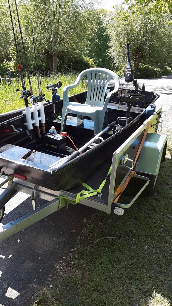 Superlichte Aluminium boot(12kg) met electrische motor, Watersport en Boten, Hengelsport | Roofvissen, Ophalen