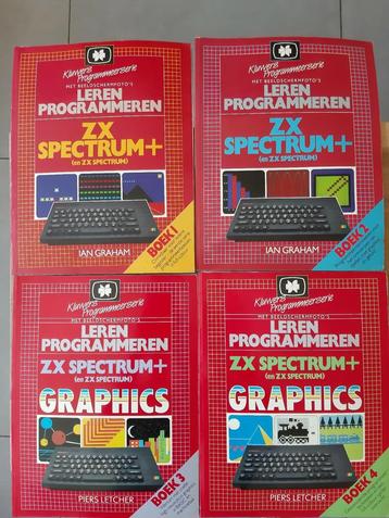 4 boeken leren programmeren met sinclair ZX spectrum+