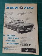 BMW 700 - publicité papier - 1962, Collections, Marques & Objets publicitaires, Autres types, Utilisé, Enlèvement ou Envoi