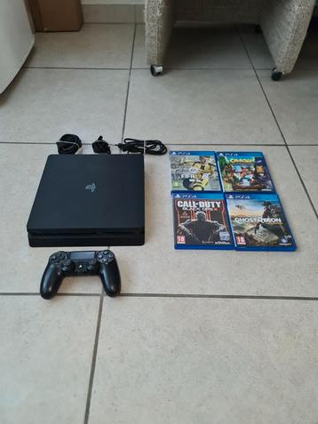 Playstation 4 Slim 1TB + Controller + 4 Games beschikbaar voor biedingen