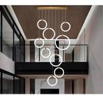 Lampe suspendue d'escalier LED de variable, lustre 9 anneaux, Maison & Meubles, Enlèvement ou Envoi, Neuf, Autres matériaux