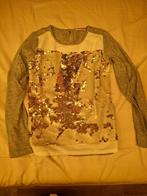 grijze sweater / longsleeve met pailletten someone maat 140, Kinderen en Baby's, Kinderkleding | Maat 140, Meisje, Ophalen of Verzenden