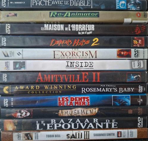 Horrorfilms op dvd - 1,50€, Cd's en Dvd's, Dvd's | Horror, Gebruikt, Spoken en Geesten, Ophalen of Verzenden