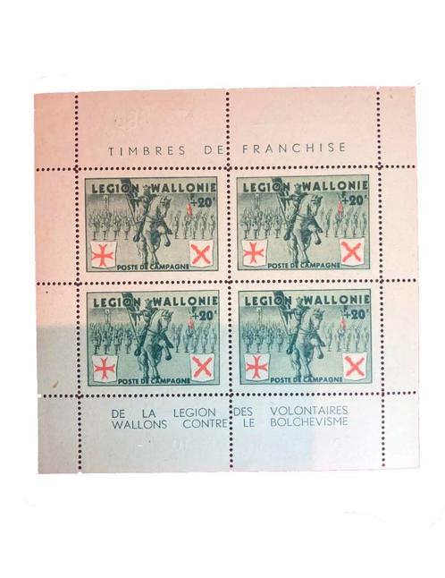 Originele Waals legioen Volledige set - Groen - 1942 zegels, Verzamelen, Militaria | Tweede Wereldoorlog, Verzenden