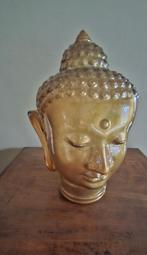 Vintage glazen Boeddha hoofd, Huis en Inrichting, Woonaccessoires | Boeddhabeelden, Ophalen of Verzenden, Zo goed als nieuw