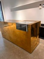 Comptoir de vente unique — laiton, MDF noir et verre, Articles professionnels, Enlèvement