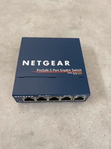 Commutateur Gigabit Netgear Prosafe 5 ports GS105, Enlèvement ou Envoi, Comme neuf