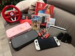 Nintendo Switch 1 Oled, Games en Spelcomputers, Spelcomputers | Nintendo Switch, Met games, Zo goed als nieuw, Met 3 controllers of meer