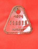 plaque de velo 1971, Utilisé, Enlèvement ou Envoi, Plaque de velo
