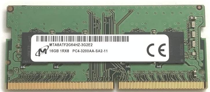16 GB SODIMM RAM DDR4-3200 MICRON, Computers en Software, RAM geheugen, Gebruikt, Laptop, 16 GB, DDR4, Ophalen