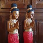 Traditioneel Asiatisch houten sculptuur vrouw 105cm, Antiek en Kunst, Ophalen