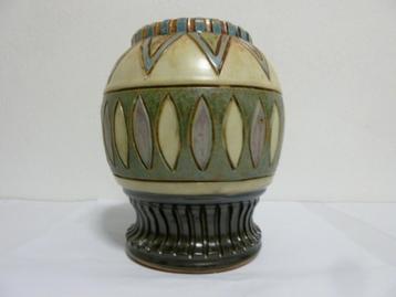 Keramiek vaas Guérin (grès Bouffioulx) V50E3 Maya reeks., Enlèvement