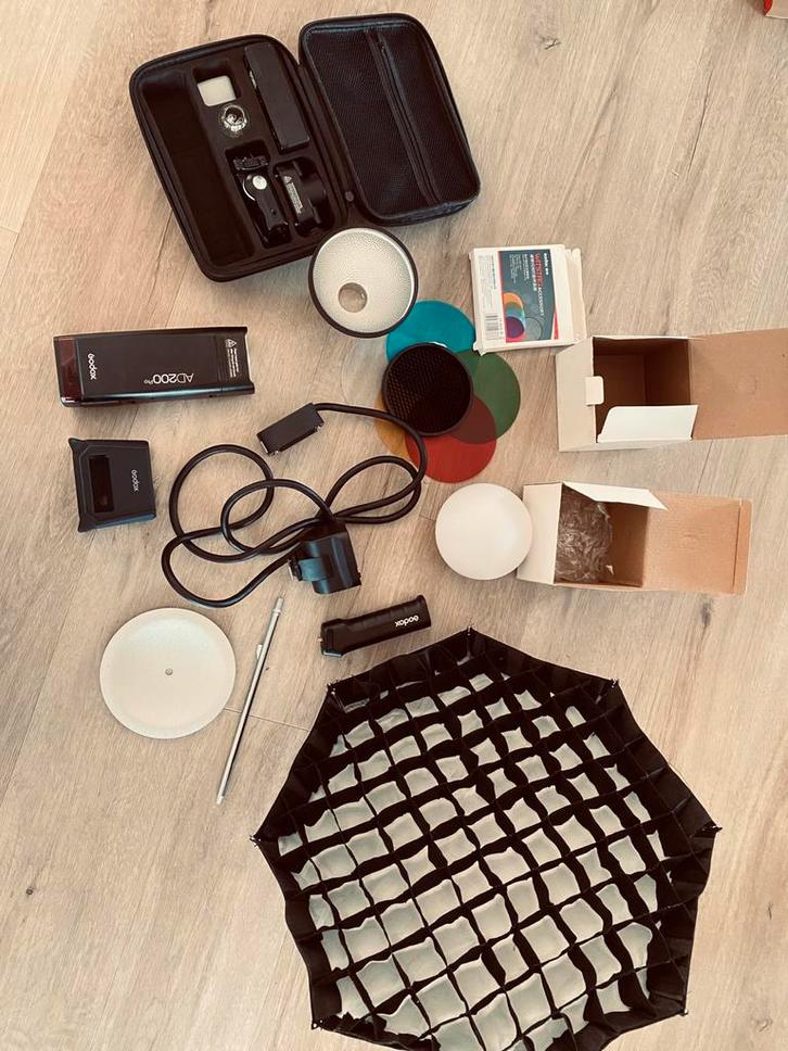 Godox ad200 pro et accessoires, TV, Hi-fi & Vidéo, Appareils photo numériques, Utilisé, Autres Marques, Enlèvement ou Envoi