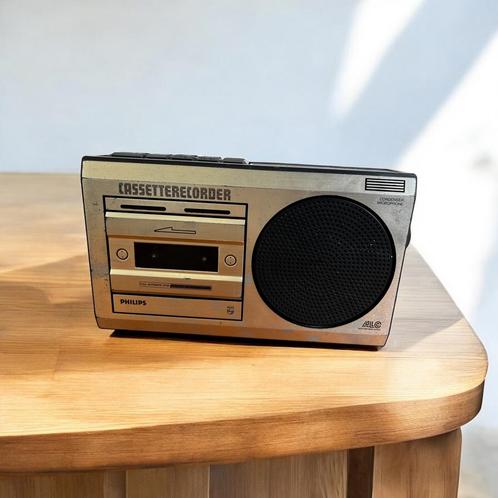 Vintage casssette recorder /radio Philips Hopper D6210, Audio, Tv en Foto, Radio's, Radio, Ophalen of Verzenden
