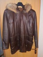 Lederen jas met kap, Kleding | Dames, Jassen | Winter, Ophalen, Zo goed als nieuw