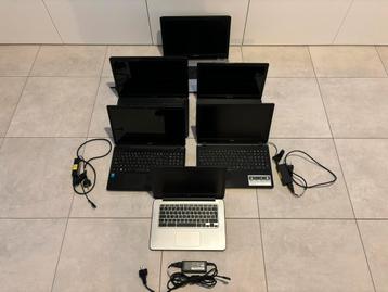 6stuks laptop in goede staat met laders! disponible aux enchères