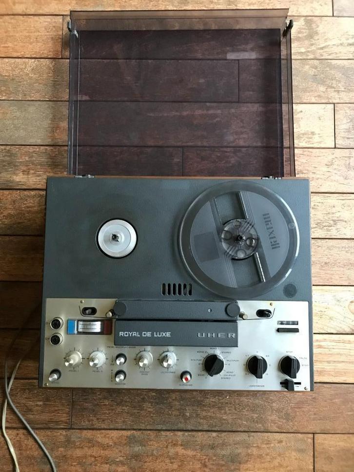 Uher Royal Deluxe bandrecorder jaren 60 type 2944, Audio, Tv en Foto, Bandrecorder, Bandrecorder, Met stofkap, Ophalen of Verzenden