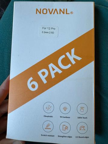 6pack screenprotectors for Apple iphone 12 pro beschikbaar voor biedingen