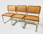 4 Marcel Breuer Cesca stoelen, Métal, Quatre, Brun, Vintage