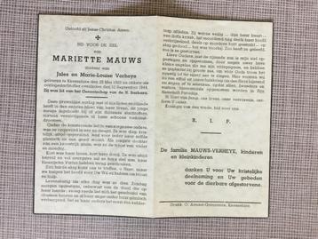 Oorlogsslachtoffer M.MauwsKnesselare +1944 WOII (M.Verheye) beschikbaar voor biedingen