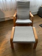 Schommelstoel + voetenbank, Huis en Inrichting, Ophalen, Zo goed als nieuw, Ikéa, Grijs