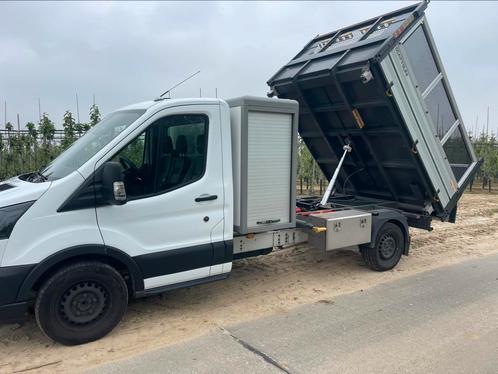 Ford transit kipper, Auto's, Bestelwagens en Lichte vracht, Particulier, Bluetooth, Ford, Diesel, Euro 6, Handgeschakeld, Wit