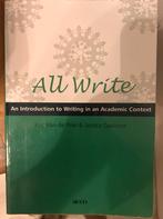 All write, introductie in het academisch schrijven, Boeken, Ophalen of Verzenden, Zo goed als nieuw