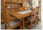 Eiken kasten en Tafel met 6 stoelen en xtra kast, Ophalen, Zo goed als nieuw, Robust klassiek old school, 4 tot 6 stoelen