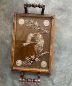 Frame van geglazuurde platen van hout en koper, Ophalen of Verzenden, Zo goed als nieuw