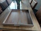 Dienblad teak, Huis en Inrichting, Ophalen, Zo goed als nieuw, Vierkant, Hout