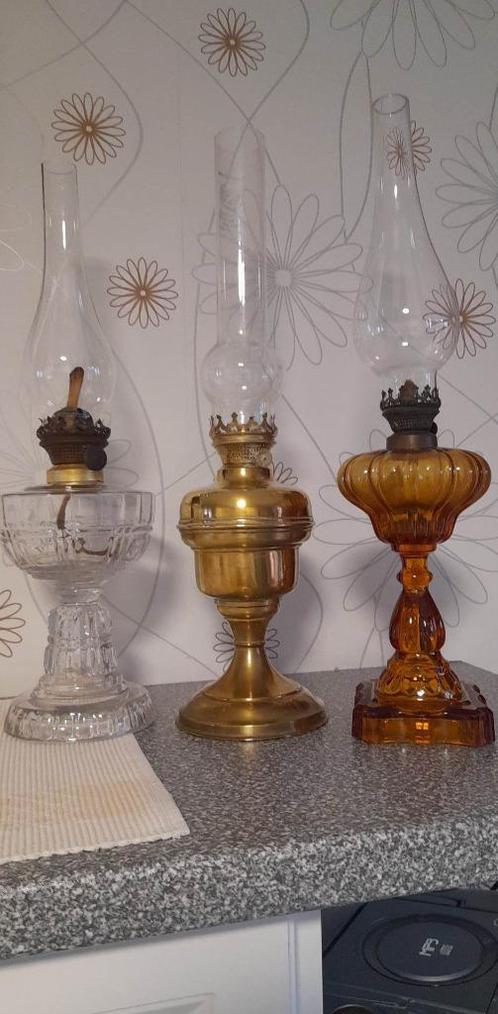 3 Petroleumlampen, Antiquités & Art, Antiquités | Éclairage, Enlèvement ou Envoi