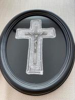 Cadre vintage Crucifix sur le côté dans le cadre, Enlèvement ou Envoi