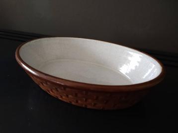 Kom vlaai/ovenschotel  ovaal - vintage - Tellurite 4, Enlèvement ou Envoi, Utilisé, Autres matériaux, Autres styles