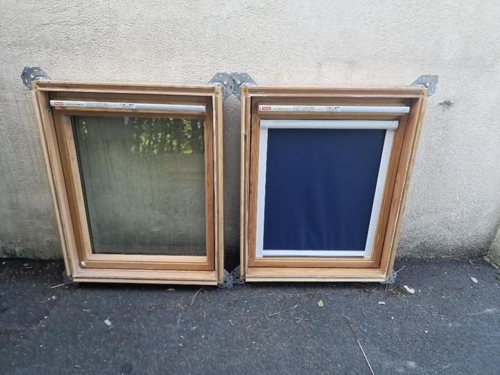 velux 78x98 (posé 6 mois) + raccord + store + option pose, Doe-het-zelf en Bouw, Deuren en Vliegenramen, Zo goed als nieuw, Ophalen