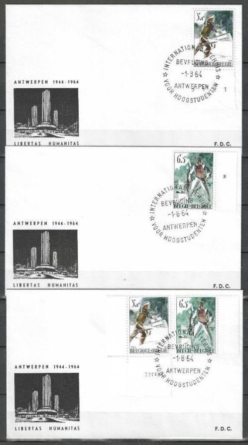 Belgie 1964 - Yvert 1296-1297 - Bevrijdingsfeesten (ST), Timbres & Monnaies, Timbres | Europe | Belgique, Affranchi, Envoi