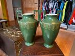 Groene vazen, Ophalen, Gebruikt, Aardewerk of Porselein, Minder dan 50 cm