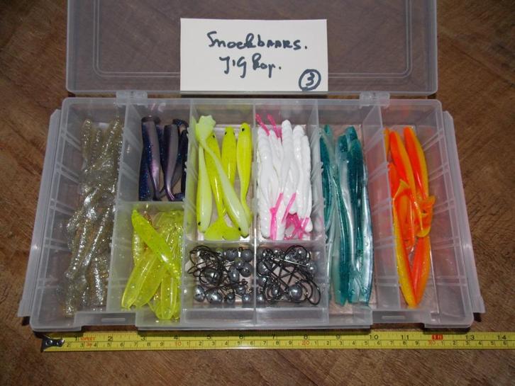 Box snoekbaars shads, Watersport en Boten, Hengelsport | Roofvissen, Nieuw, Complete set, Ophalen of Verzenden