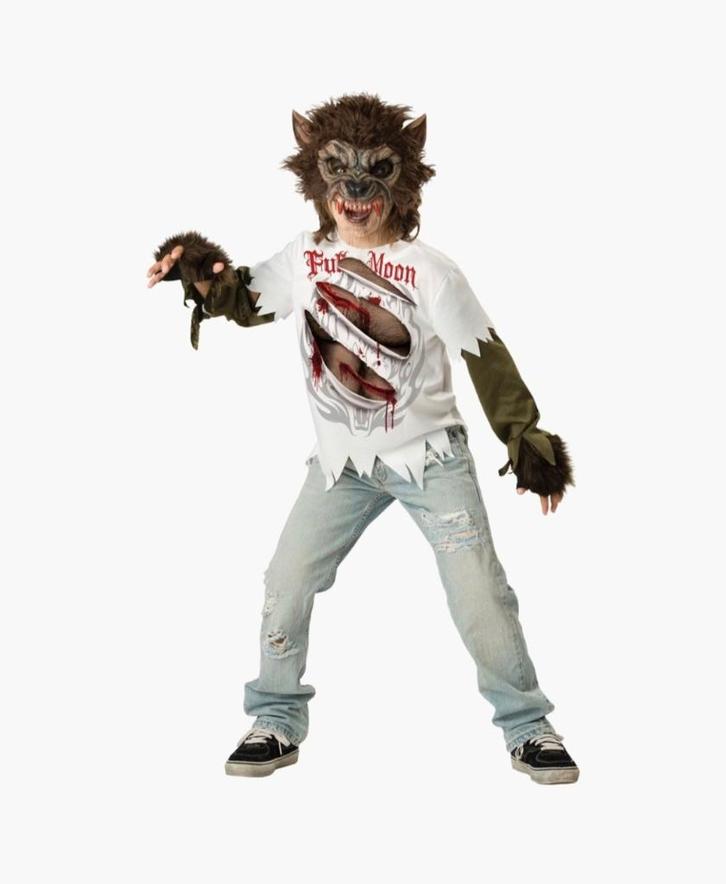 Weerwolf kostuum voor kinderen, Kinderen en Baby's, Carnavalskleding en Verkleedspullen, Zo goed als nieuw, Jongen, 134 t/m 140
