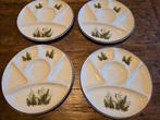 4 fondueborden met natuurprint, Ophalen of Verzenden