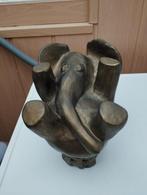 Een olifant met slurf tussen zijn potten in brons, Antiek en Kunst, Ophalen, Brons