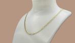 Gouden vintage schakel collier. 2025/648., Handtassen en Accessoires, Kettingen, Verzenden, Zo goed als nieuw, Geel, Goud