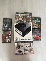 Nintendo spelkubus zwarte doos met 8 spellen, Ophalen, Zwart, Met games, Met 2 controllers